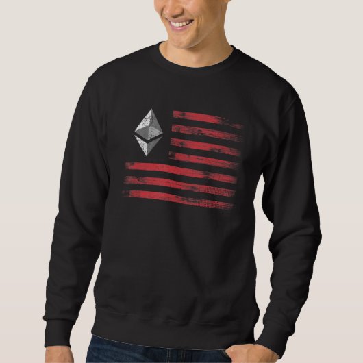 Sweatshirt Ethereum Crypto Eth Cryptomonnaie Drapeau Hommes E (Devant)