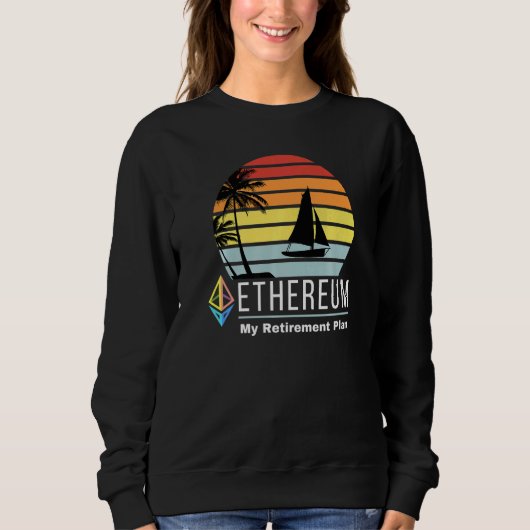 Sweatshirt Ethereum Mon plan de retraite Blockchain Eth Crypt (Devant)