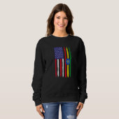 Sweatshirt Éthio patriotique éthiopienne à drapeau semi-améri (Devant entier)