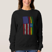 Sweatshirt Éthio patriotique éthiopienne à drapeau semi-améri (Devant)