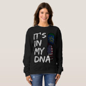 Sweatshirt Éthiopie Éthiopiens Afrique Drapeau Fier ADN Améri (Devant entier)