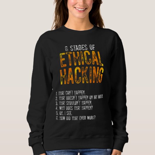 Sweatshirt Éthique Hacker Cybersécurité It Pen Tester 3 (Devant)