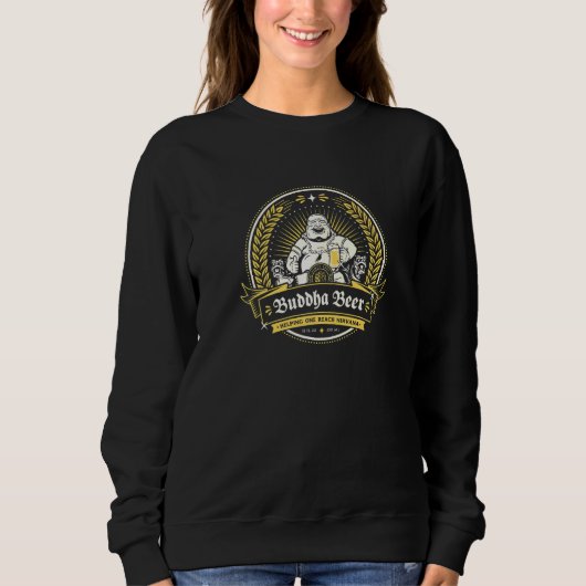 Sweatshirt Étiquette de la bière Bouddha (Devant)