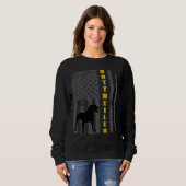 Sweatshirt Étoiles Et Rayures Rottweiler (Devant entier)