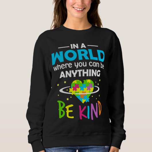 Sweatshirt Être un autisme (Devant)