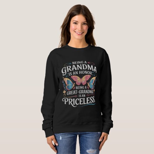 Sweatshirt Être Une Grande Grand-Mère Est Inestimable (Devant entier)
