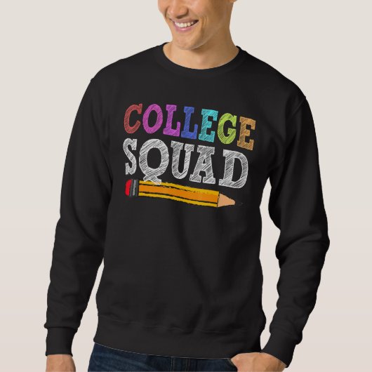 Sweatshirt Étudiant De L'Équipe Du Collège Retourner À L'Écol (Devant)