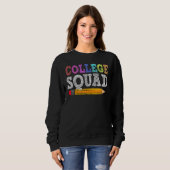 Sweatshirt Étudiant De L'Équipe Du Collège Retourner À L'Écol (Devant entier)