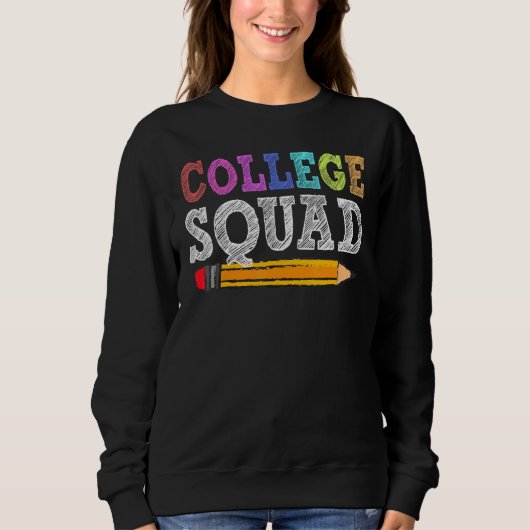 Sweatshirt Étudiant De L'Équipe Du Collège Retourner À L'Écol (Devant)