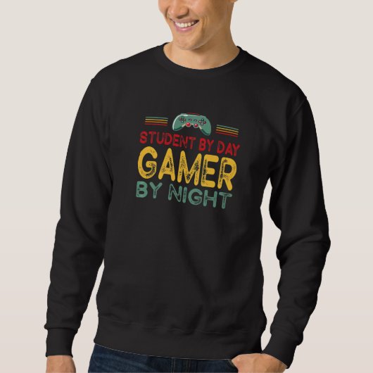 Sweatshirt Étudiant Par Jeu De Jour Par Nuit Retro Gamer 1 (Devant)