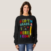 Sweatshirt Étudiante de 5e année au crayon (Devant entier)