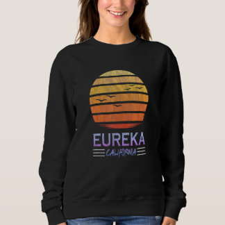Sweatshirt Eureka - Côte nord de la Californie - Retro Sunset
