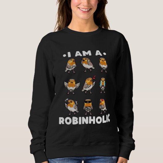 Sweatshirt European Robin Bird Robinholic (Devant)