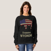 Sweatshirt Evanston Wyoming Avec Bison (Devant entier)