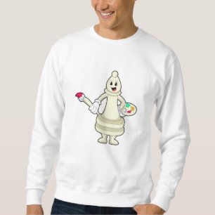 Sweatshirt Évêque comme peintre avec pinceau et couleur