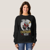 Sweatshirt Everybunny Rock Rabbit Whisperer Animal Bunny  Roc (Devant entier)