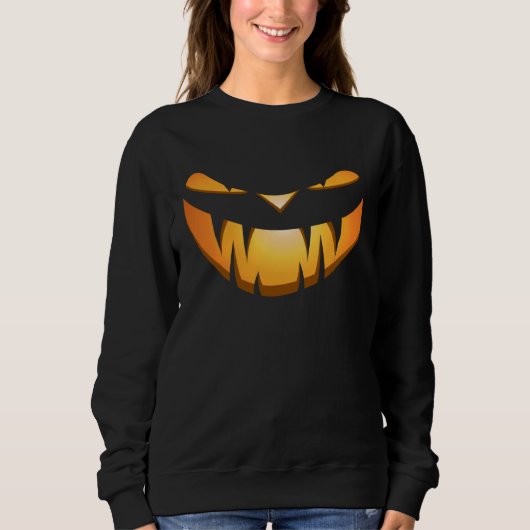 Sweatshirt Evil Jack O Lantern Pumpkin w Vampire Fangs for Ha (Devant)