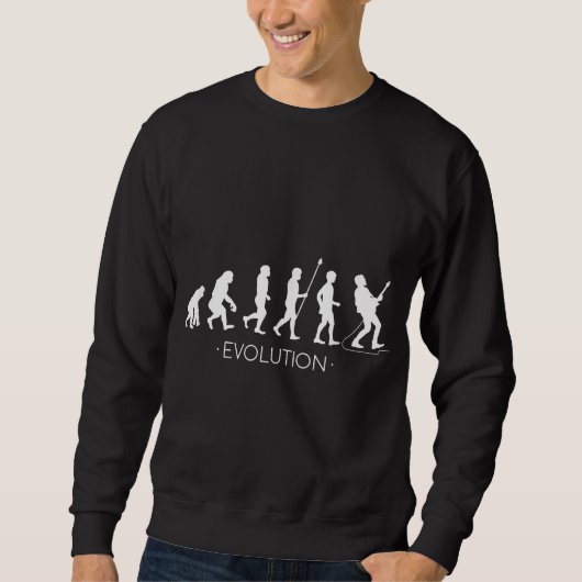 Sweatshirt Evolution de la chemise guitariste, Rock Music Gui (Devant)