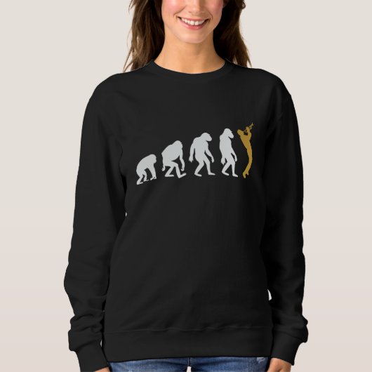 Sweatshirt Évolution de la trompette Trompette Jazz Partition (Devant)
