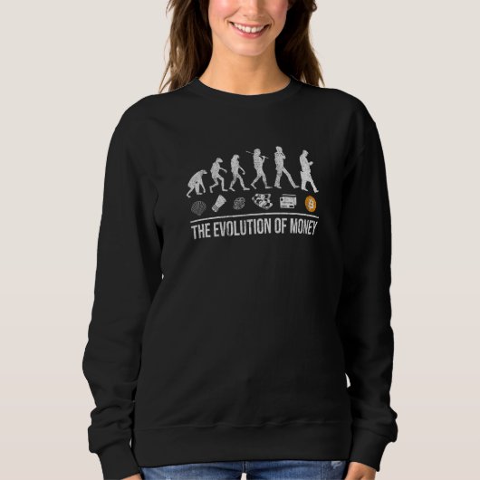 Sweatshirt Evolution De L'Argent Bitcoin Elon Btc Musk Krypt (Devant)