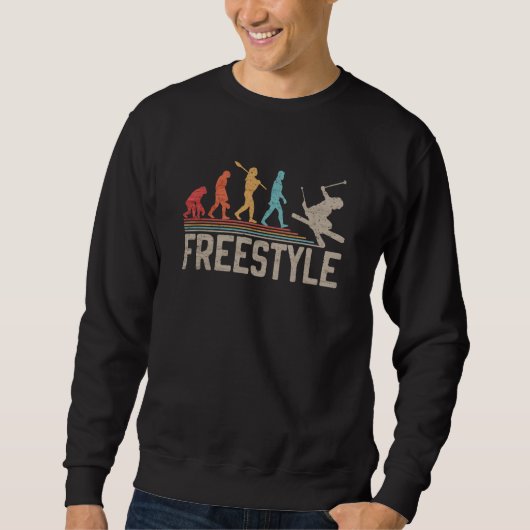 Sweatshirt Evolution De L'Homme En Ski Libre Après Ski (Devant)