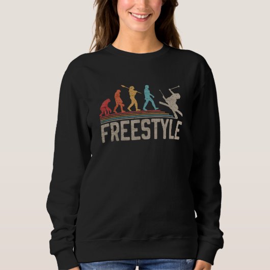 Sweatshirt Evolution De L'Homme En Ski Libre Après Ski (Devant)