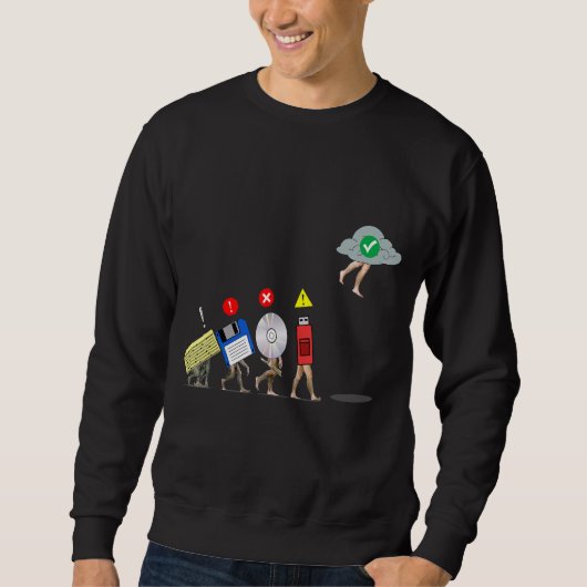 Sweatshirt Évolution De L'Idée De L'Ingénieur Cloud De Stocka (Devant)