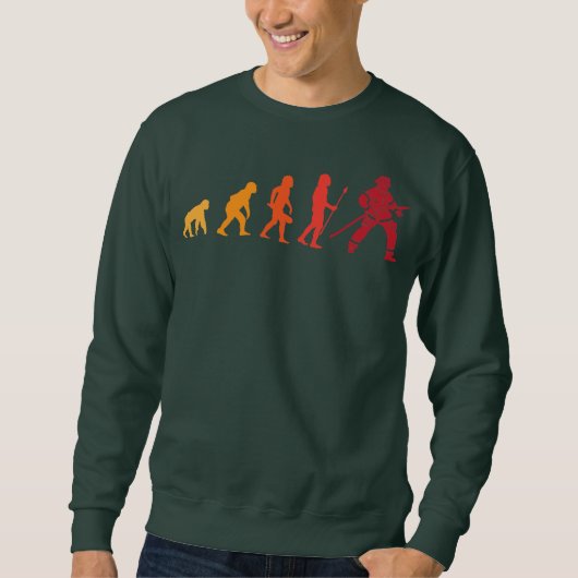 Sweatshirt Évolution de pompier homme drôle pompier (Devant)
