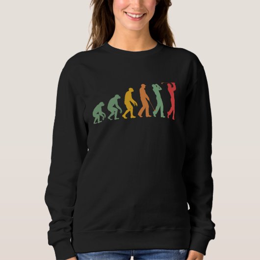 Sweatshirt Évolution du golf Cadeau drôle de golfeur pour pap (Devant)