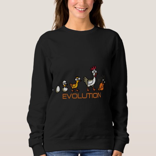 Sweatshirt Évolution du poulet (Devant)