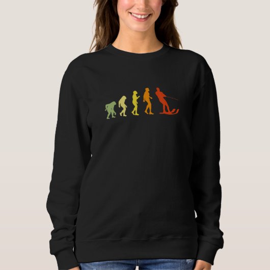 Sweatshirt Évolution du skieur nautique de ski nautique (Devant)