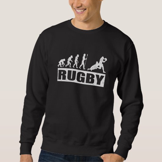 Sweatshirt Evolution du sport de rugby (Devant)