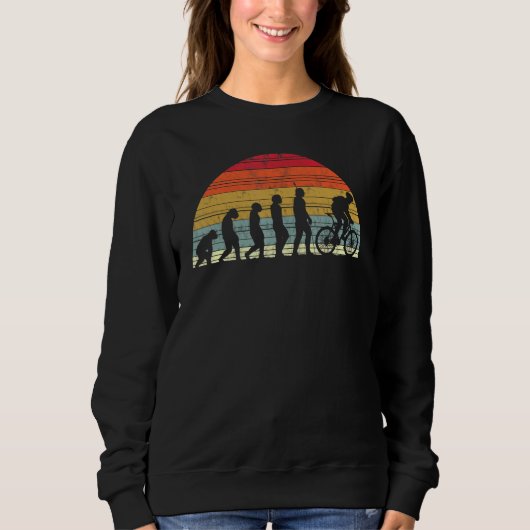 Sweatshirt Évolution Du Vélo Evolution De Man Road Bike Racin (Devant)