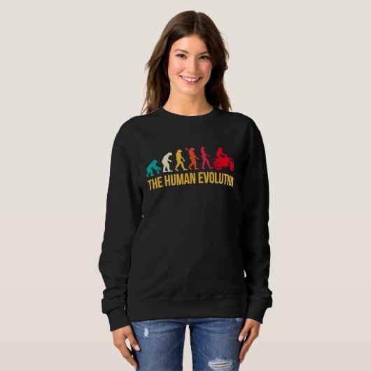 Sweatshirt Evolution Graphic Dirt Biker Motorcycle Enduro Mot (Devant entier)