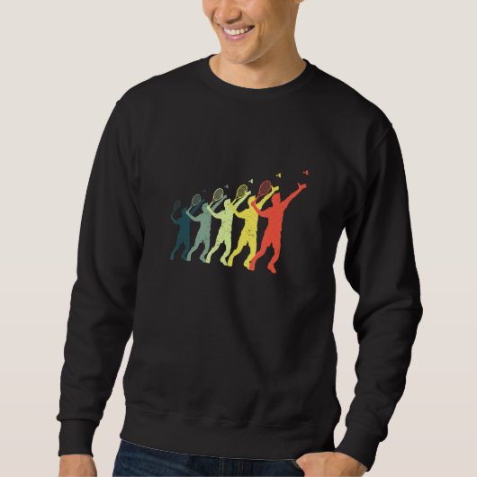 Sweatshirt Evolution Graphique Badminton Joueur Shuttlecock S (Devant)