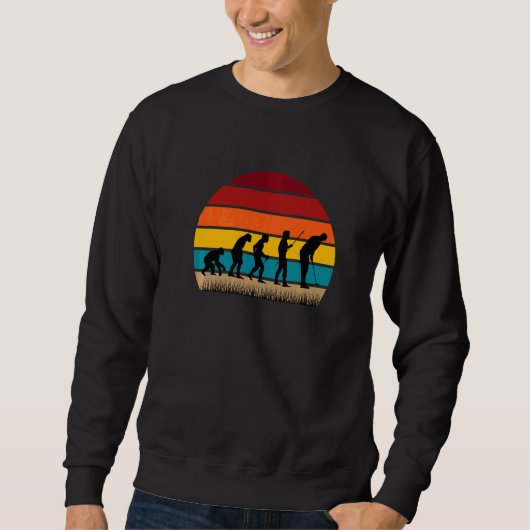 Sweatshirt Évolution Graphique Golfeur Joueur de Golf Golf (Devant)