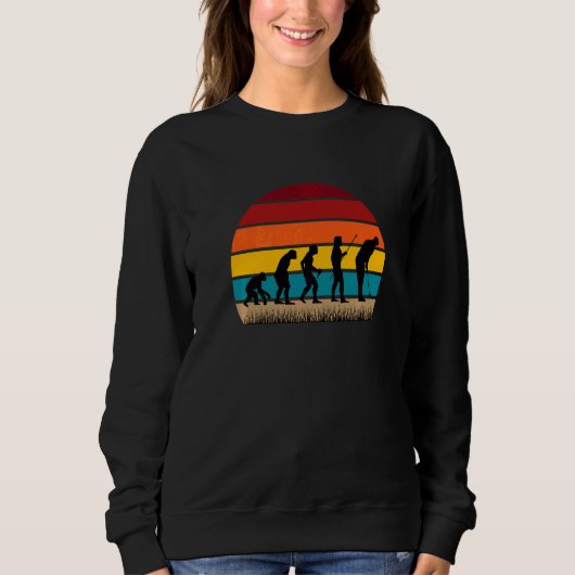 Sweatshirt Évolution Graphique Golfeur Joueur Golf Golf (Devant)