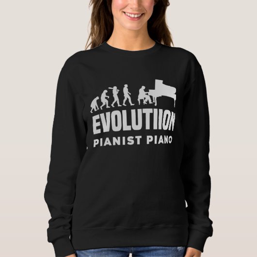 Sweatshirt Evolution Piano Musician Keyboard Orchestra  1 (Devant)