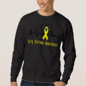 Sweatshirt Ewing Sarcoma Sensibilisation Heartbeat Support Ja (Devant)