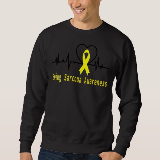 Sweatshirt Ewing Sarcoma Sensibilisation Heartbeat Support Ja (Devant)