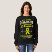 Sweatshirt Ewings Sarcoma Awareness Chaque Handicap N'Est Pas (Devant entier)