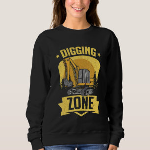 Sweatshirt Excavateur creuseur zone de construction Excavateu