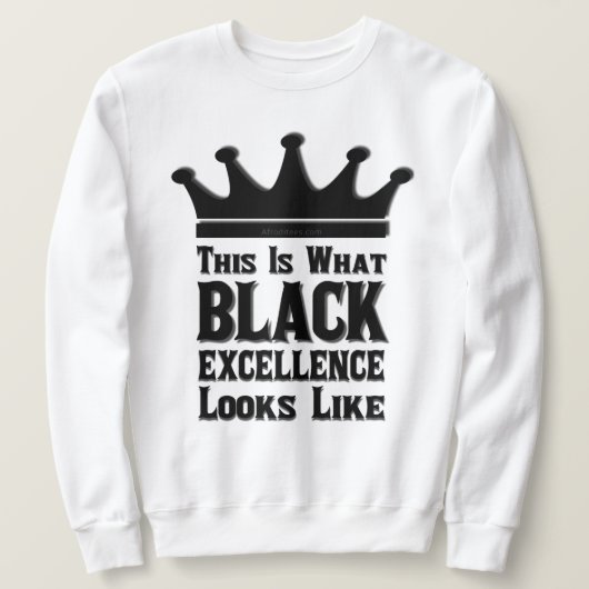 Sweatshirt Excellence noire (Design devant)