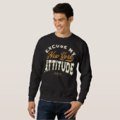 Sweatshirt Excusez Mon Merci D'Attitude De New York Pour Les  (Devant entier)