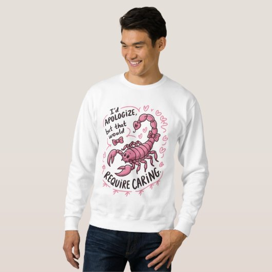 Sweatshirt Excusez Scorpio Citation Drôle Scorpio (Devant entier)