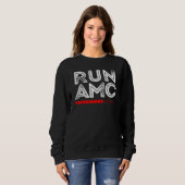 Sweatshirt Exécuter Amc CryptoCurrency Trading Stock Investir (Devant entier)