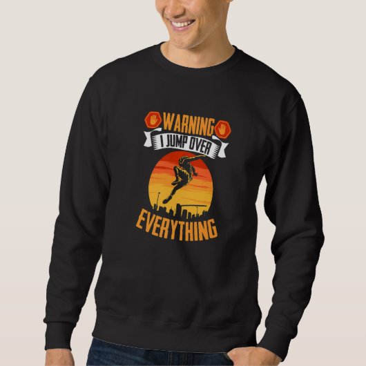 Sweatshirt Exécuter Sauter Freerunning Obstacle Parcours acro (Devant)