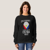 Sweatshirt Exercice Je Pensais Que Vous Avez Dit Extra Rice P (Devant entier)