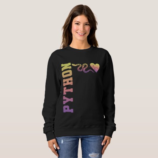 Sweatshirt Exotic Pet Snake Reptile Ball Python Python (Devant entier)