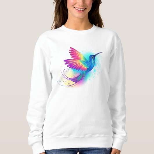 Sweatshirt Exotic Rainbow Hummingbird (Devant)